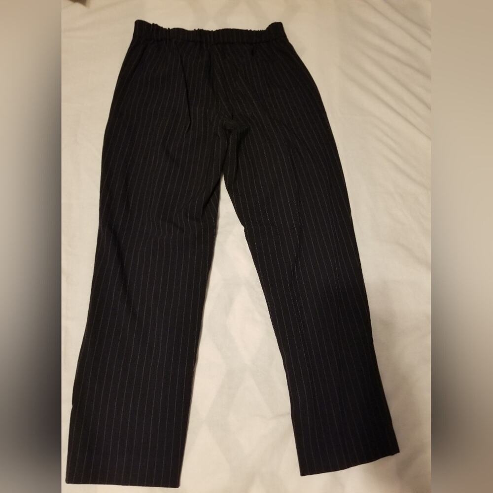 Babaton Black Pinstripe Relaxed Trousers